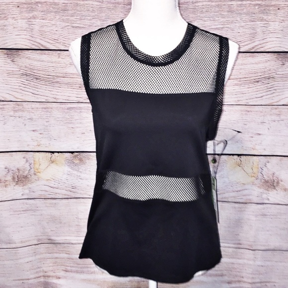 NWT Sam Edelman Athletic Mesh Combo Tank Top Size S